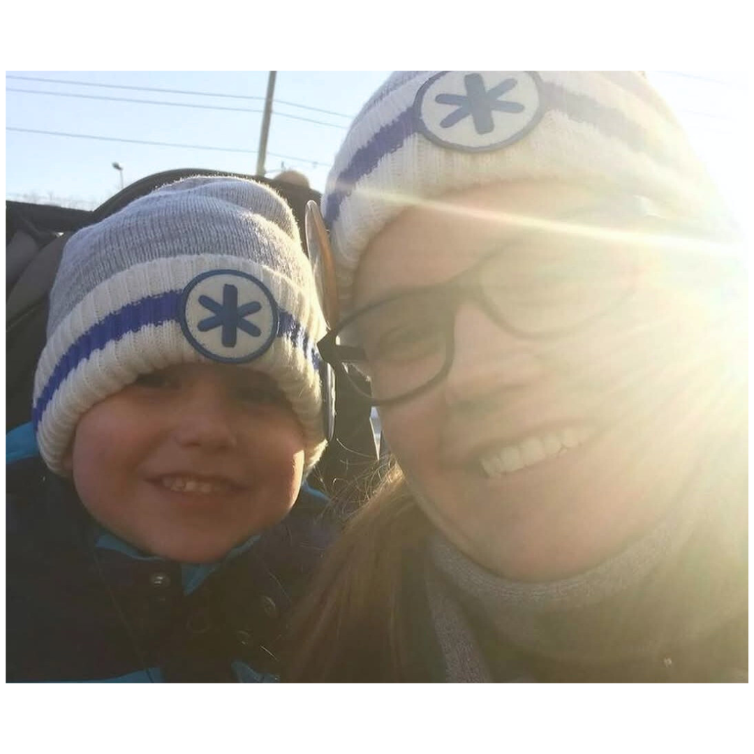Me and K getting ready for the Coldest Night of the Year Walk.